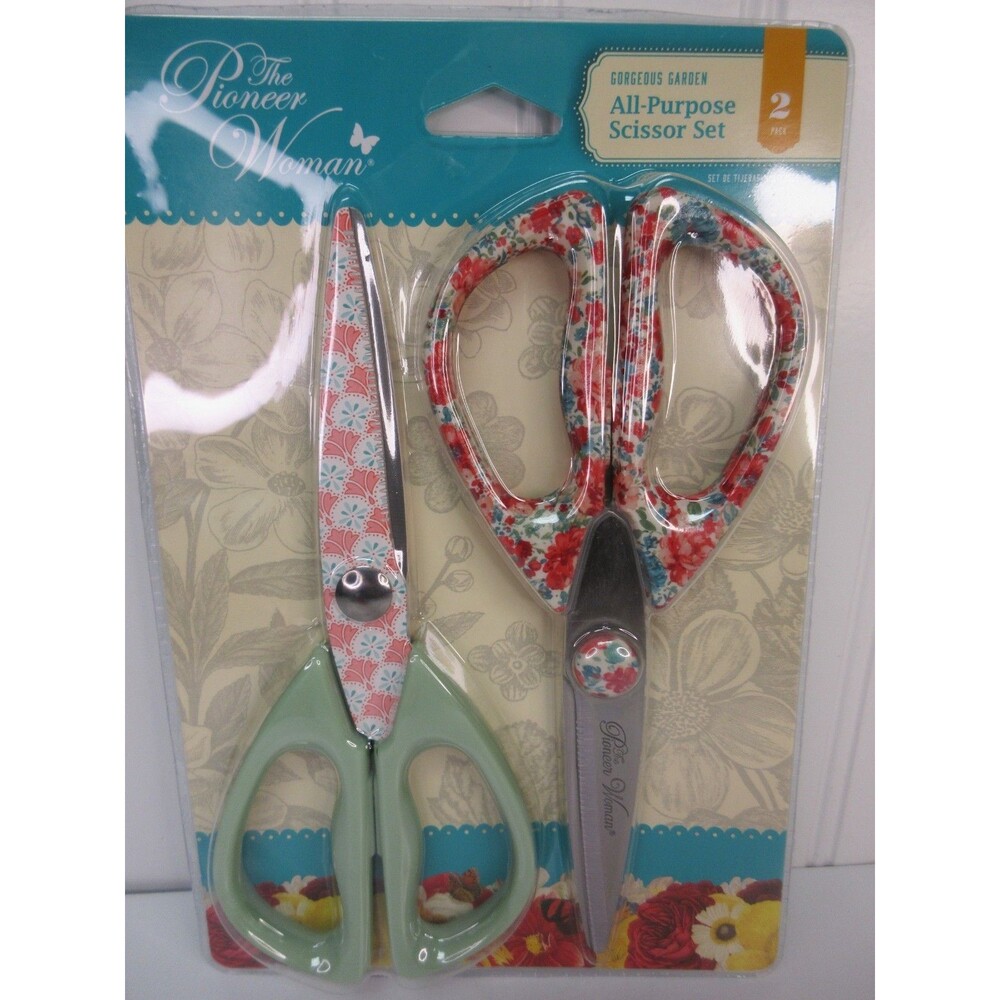 Pioneer Woman Gorgeous Garden Scissors All Purpose Shears Stainless Steel Floral